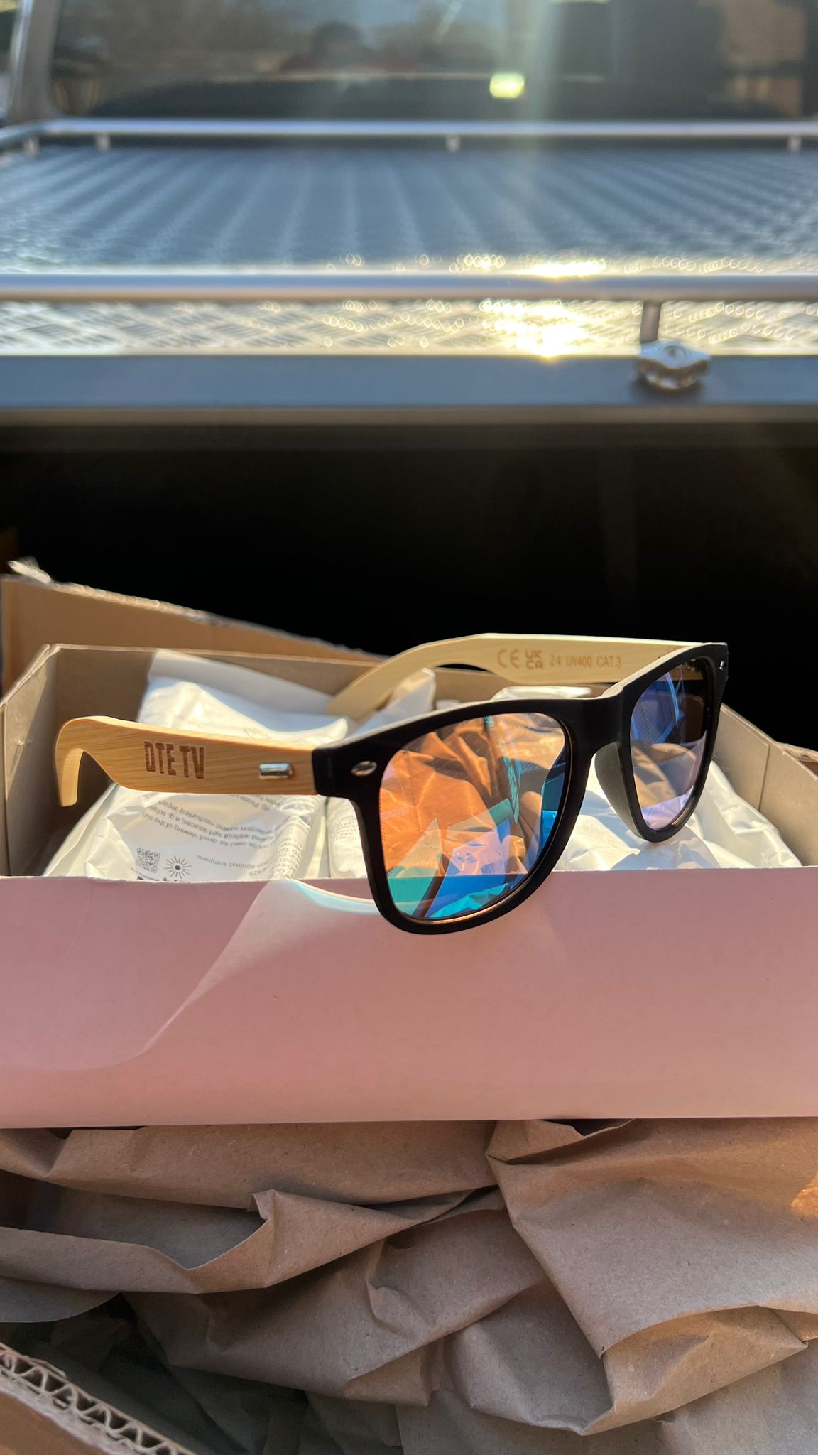 DTE TV polarised lolly stick sunglasses